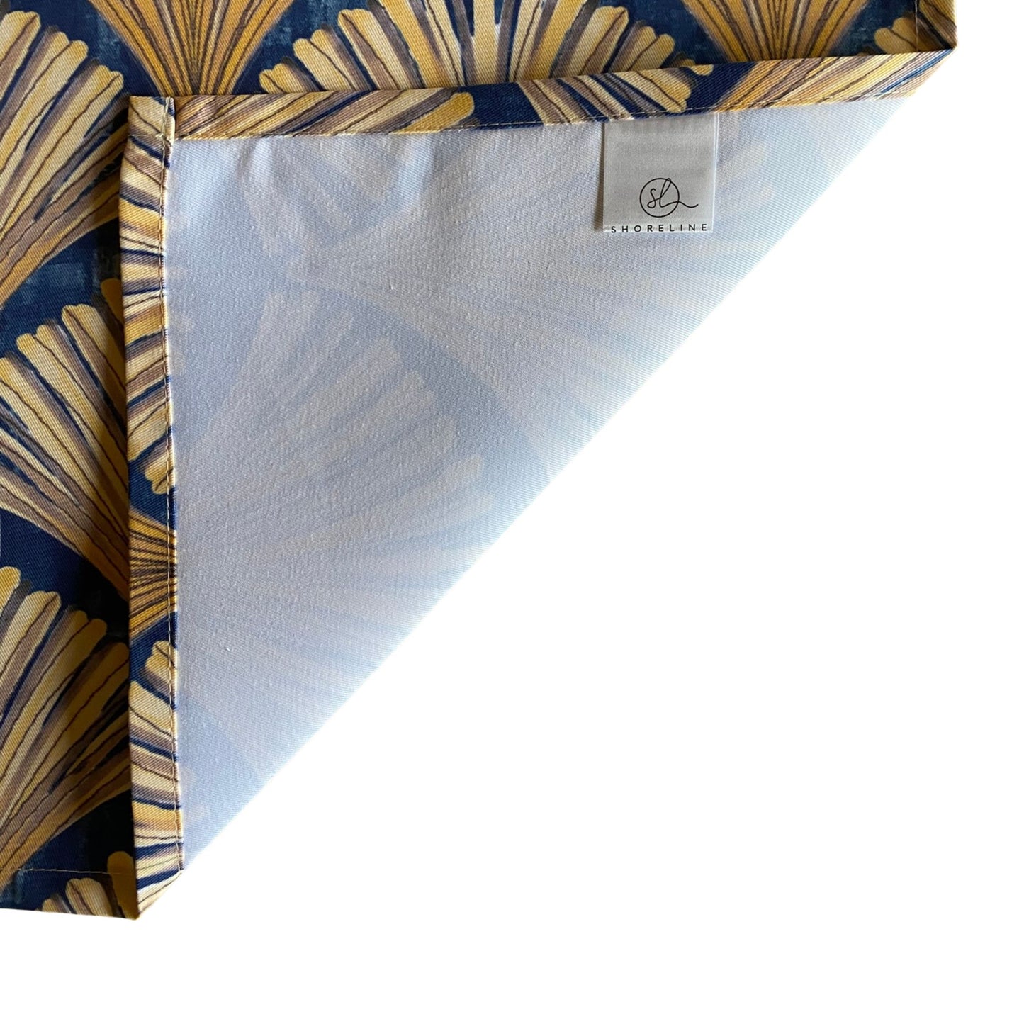 Jungle Coast Art Deco Table Runner - Navy