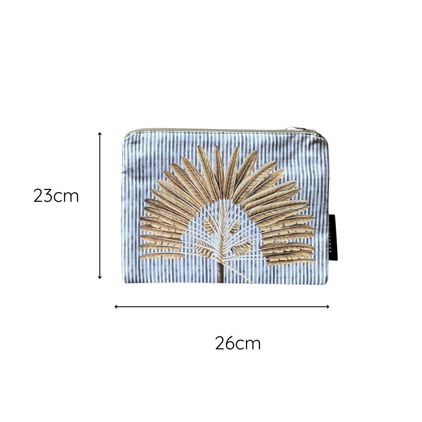 Palm Grove Cosmetic Pouch - Natural Stripe