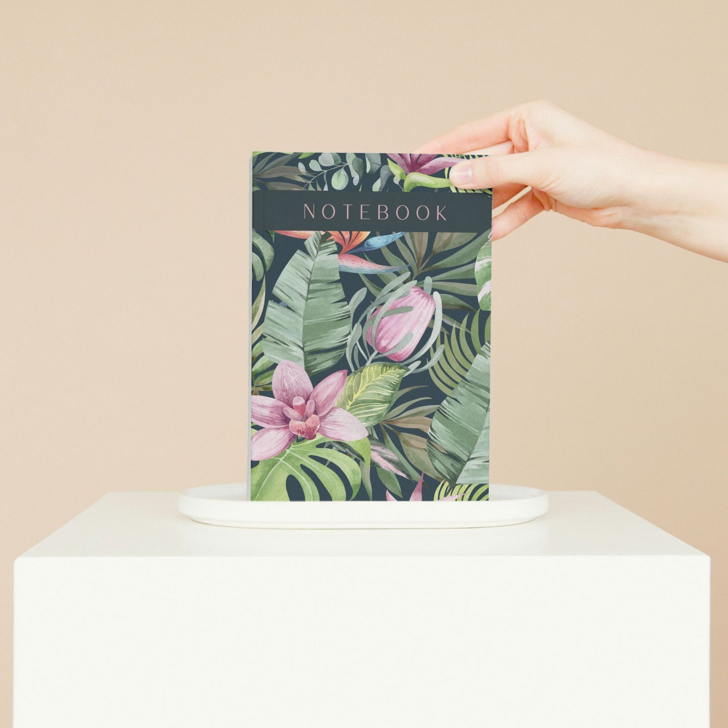 Shoreline Soft Cover A5 Notebook Orchid Tropics Dark