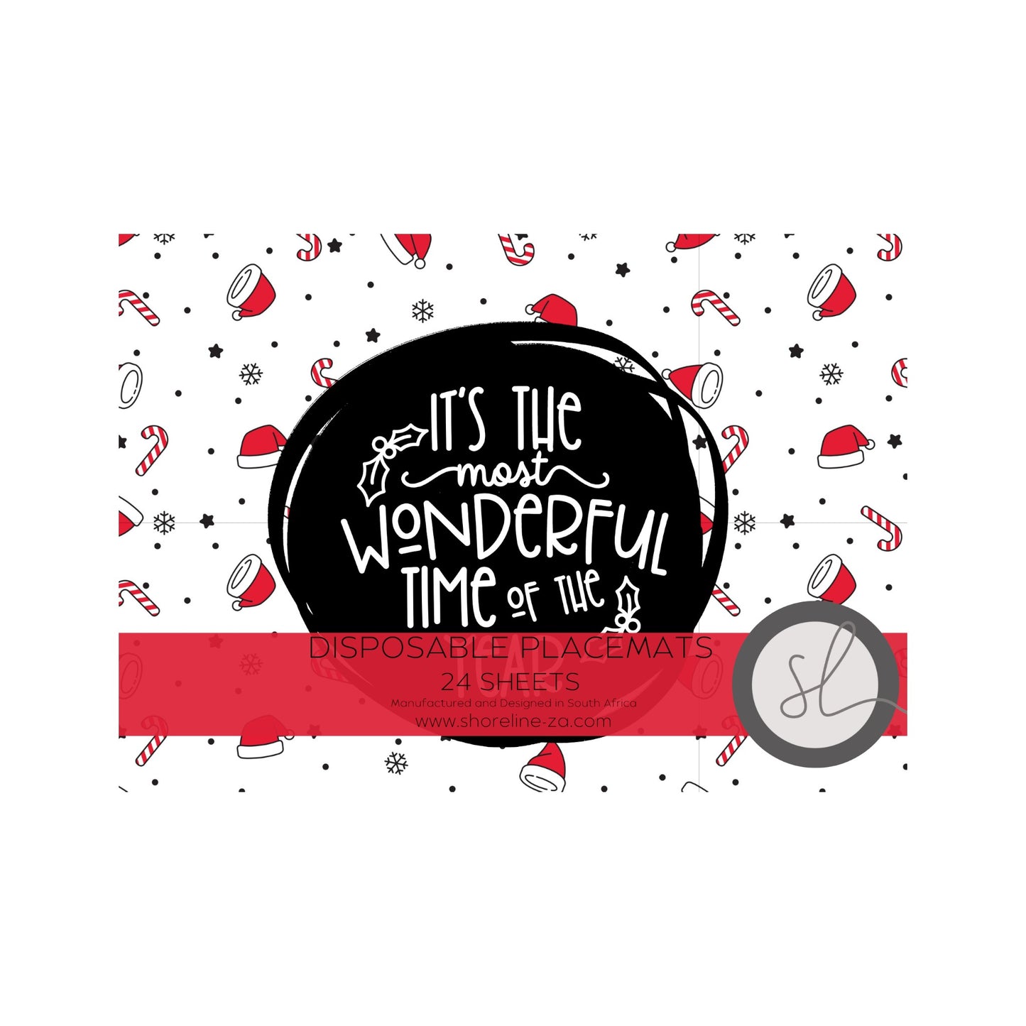Disposable Paper Placemat Christmas Most Wonderful