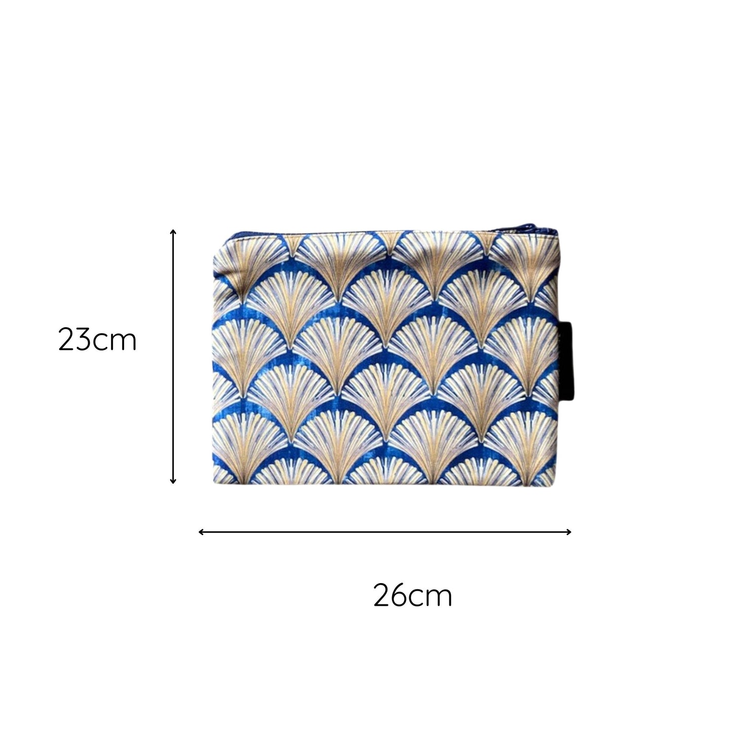 Jungle Coast Art Deco Cosmetic Bag - Navy Blue