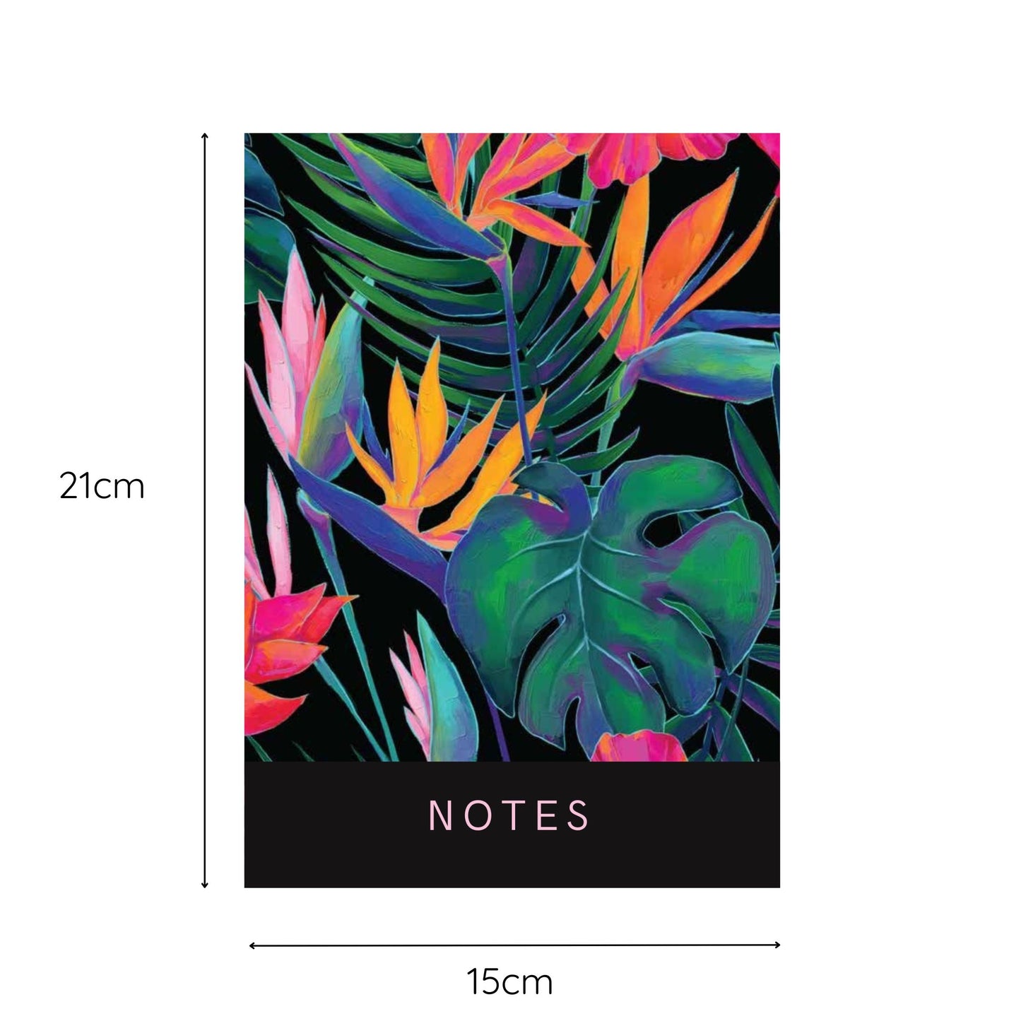 Soft Cover A5 Notebook Tropic Paradise Floral Dark