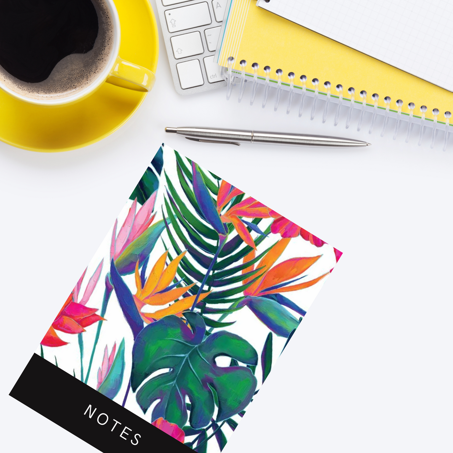 Soft Cover A5 Notebook Tropic Paradise Floral Light