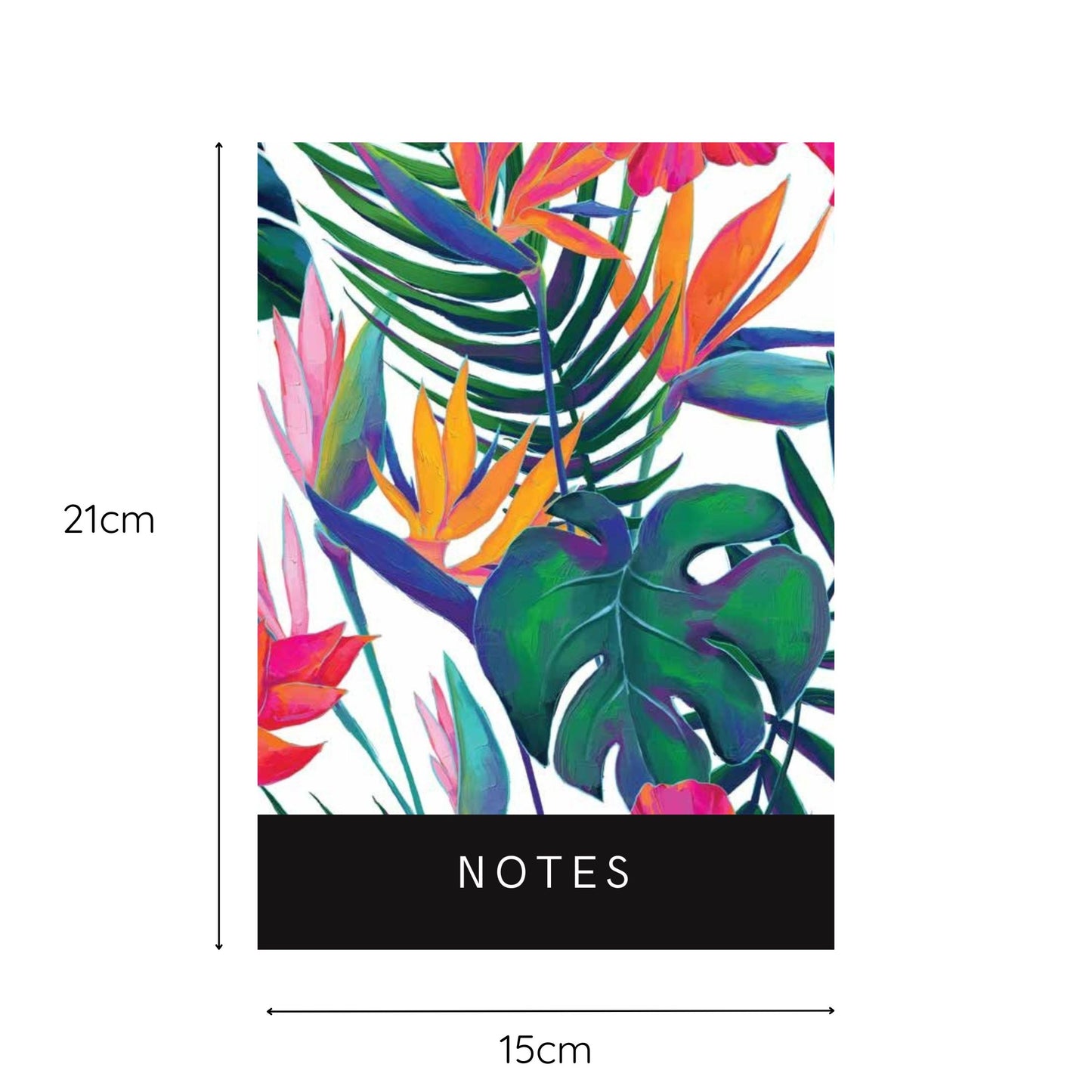 Soft Cover A5 Notebook Tropic Paradise Floral Light