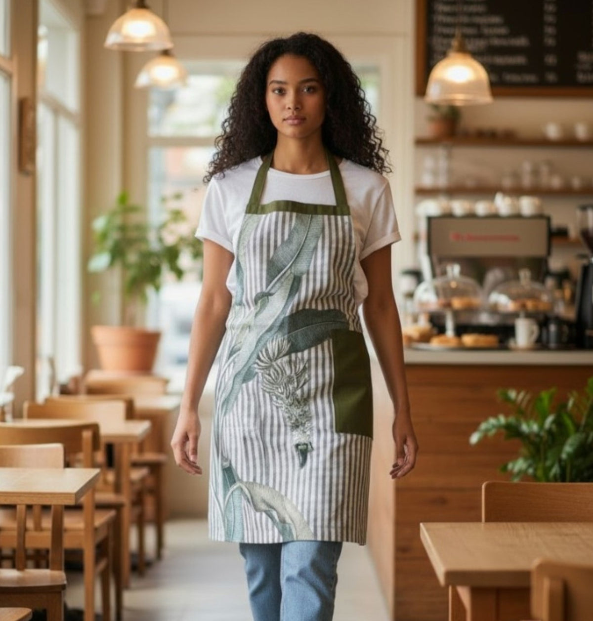 Exotic Banana Palm Apron - Natural Stripe