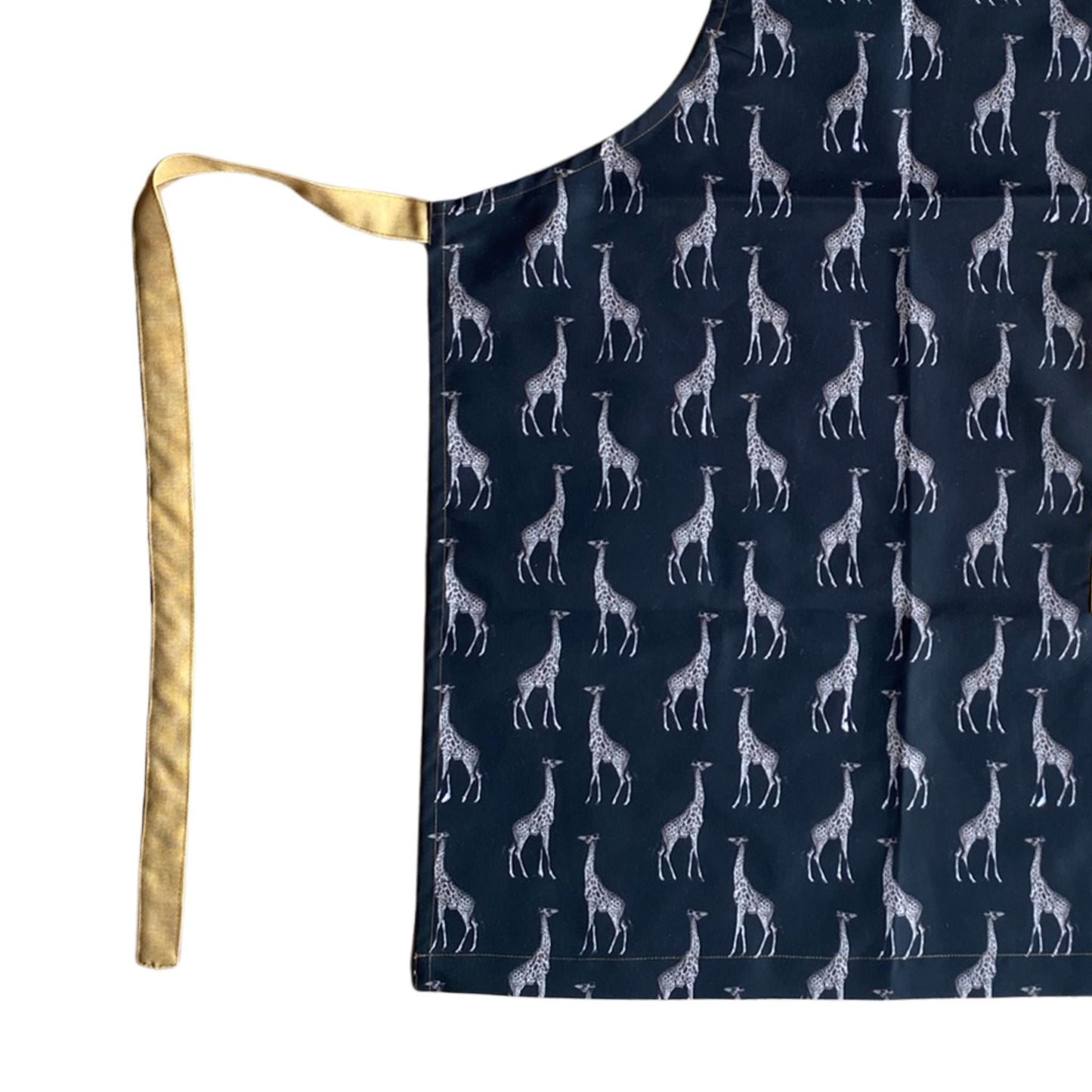 Safari Luxe Giraffe Apron - Black Gold
