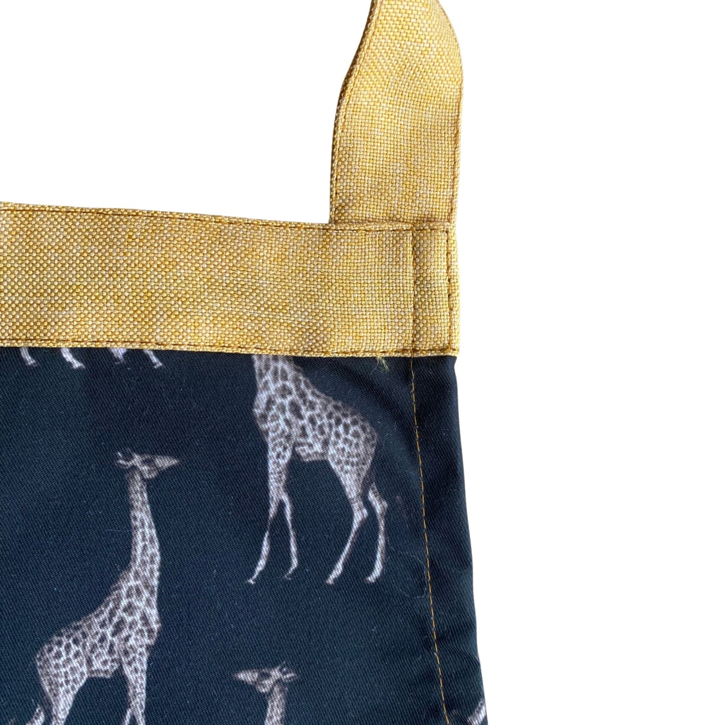 Safari Luxe Giraffe Apron - Black Gold