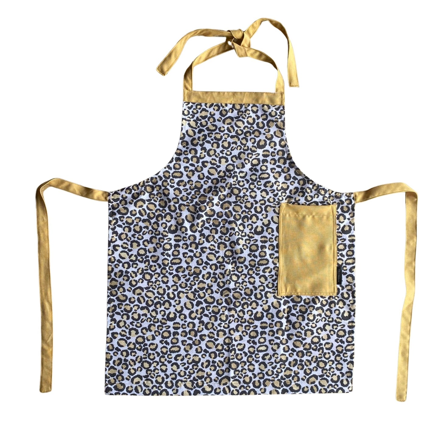Safari Luxe Textured Leopard Print Apron - Natural