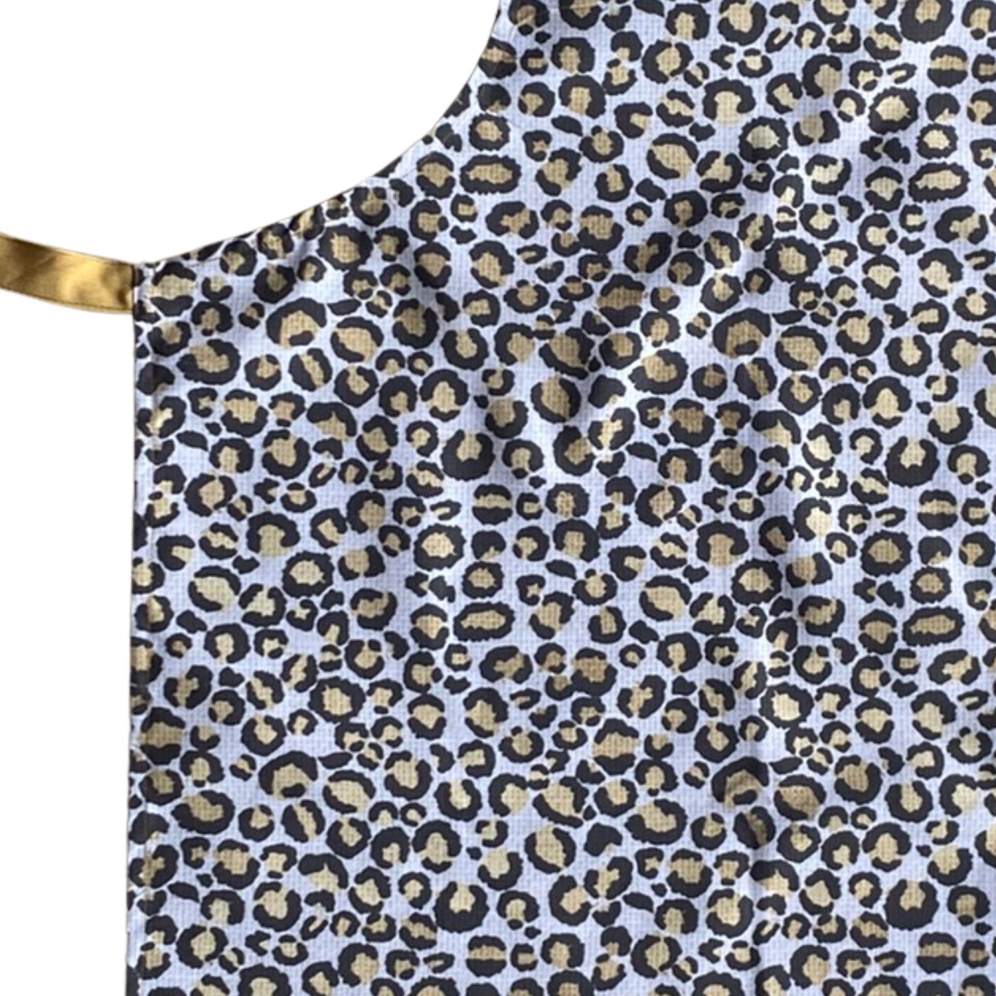 Safari Luxe Textured Leopard Print Apron - Natural
