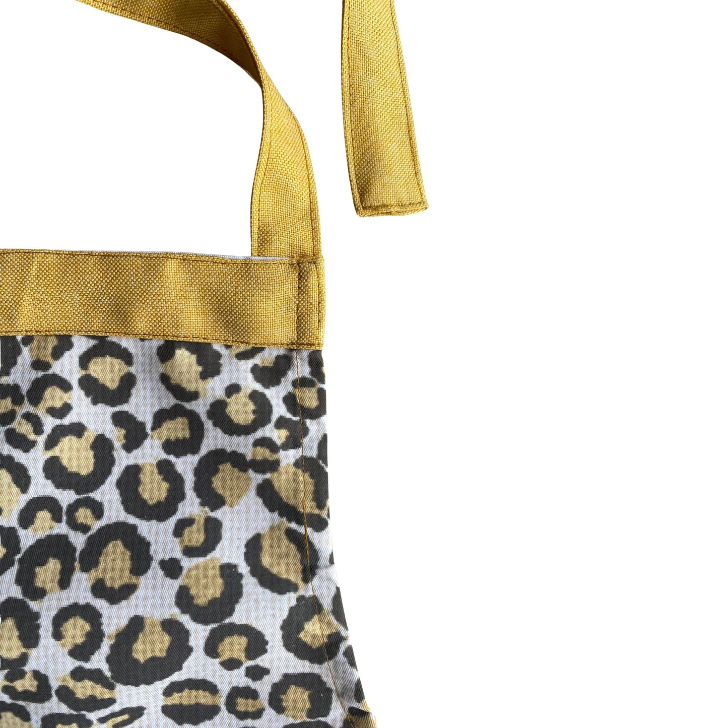 Safari Luxe Textured Leopard Print Apron - Natural
