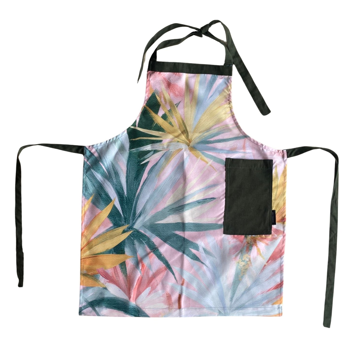 Summer Haze Palm Leaf Apron - Muted Pastels