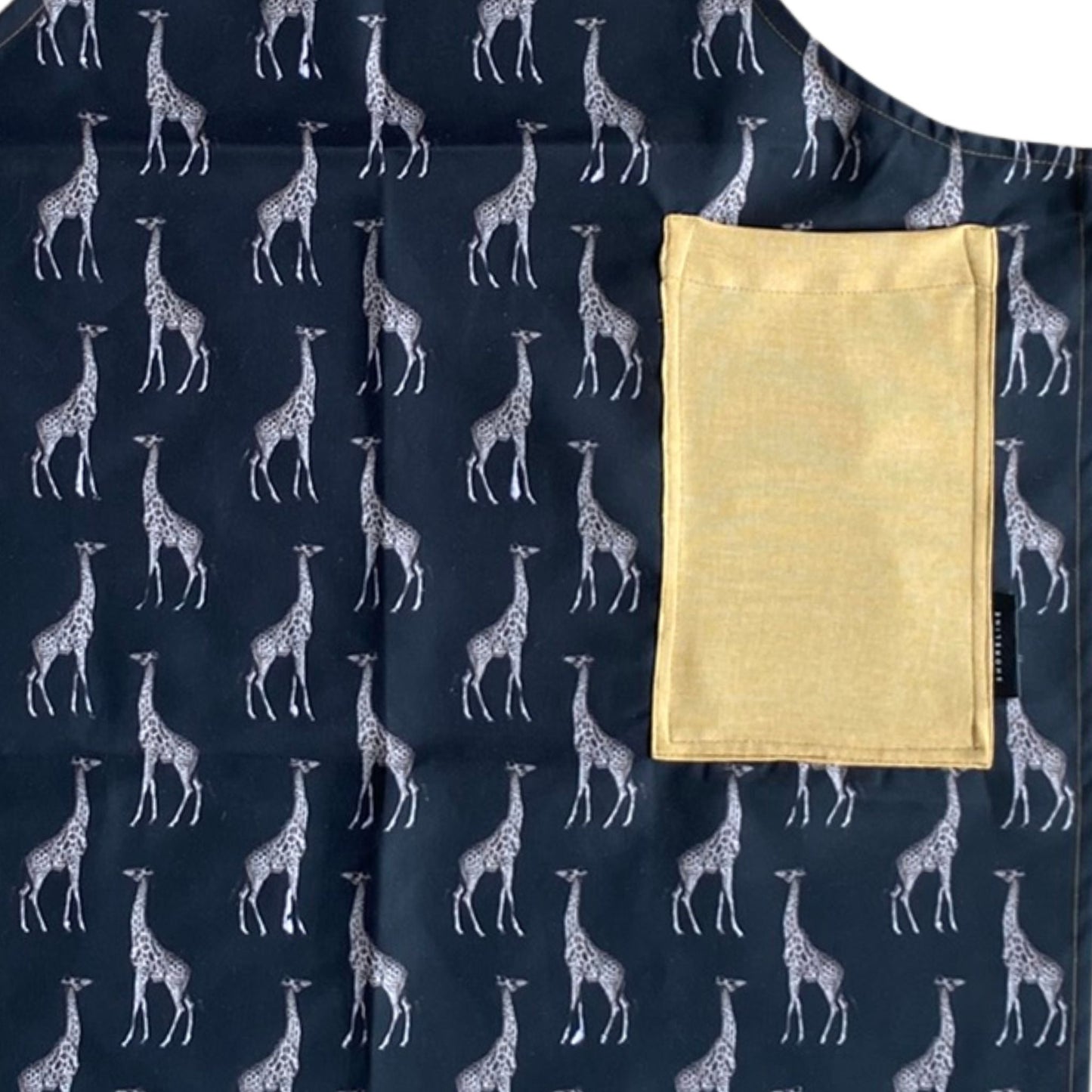 Safari Luxe Giraffe Apron - Black Gold
