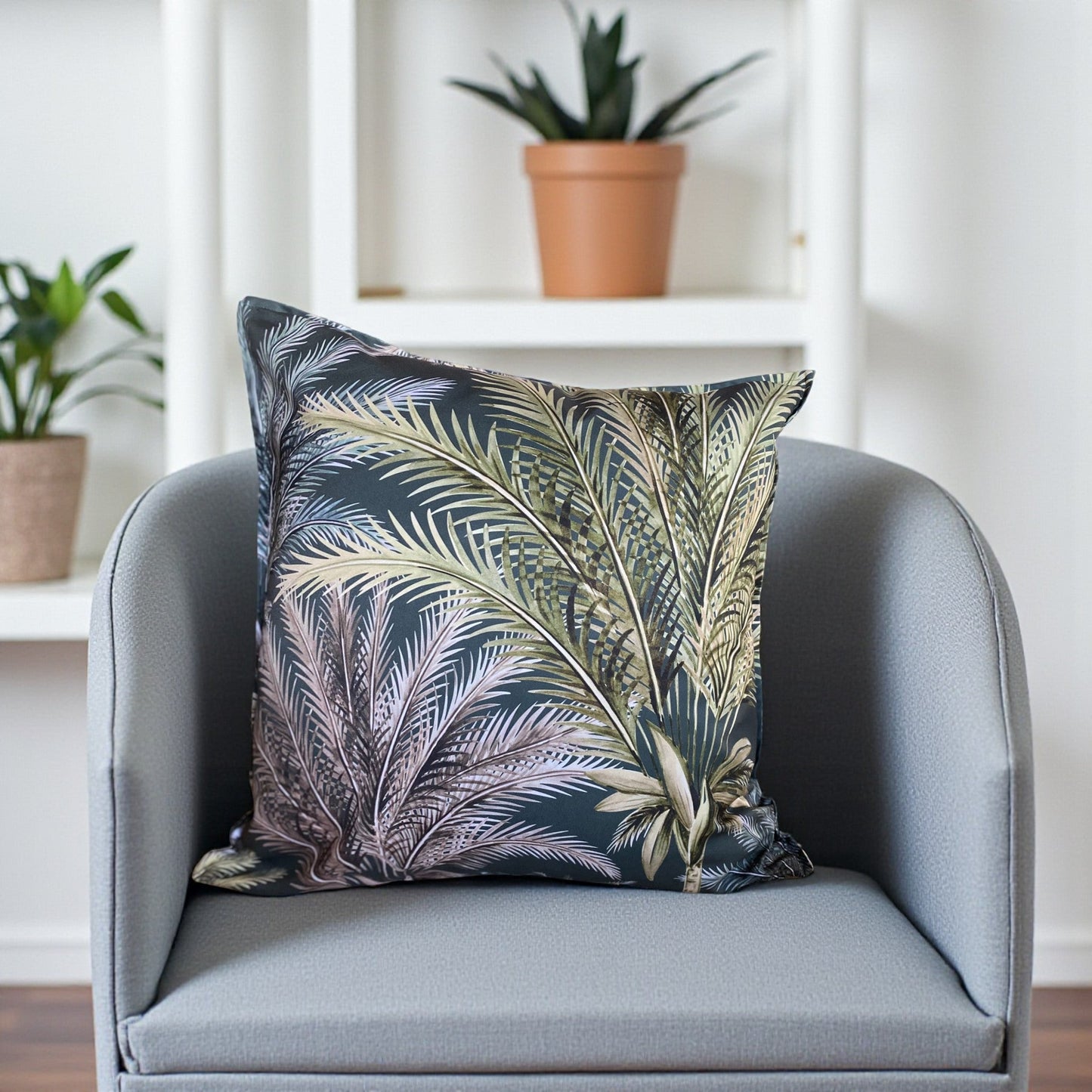 Exotic Tropic Palm Cushion Cover - Emerald Green