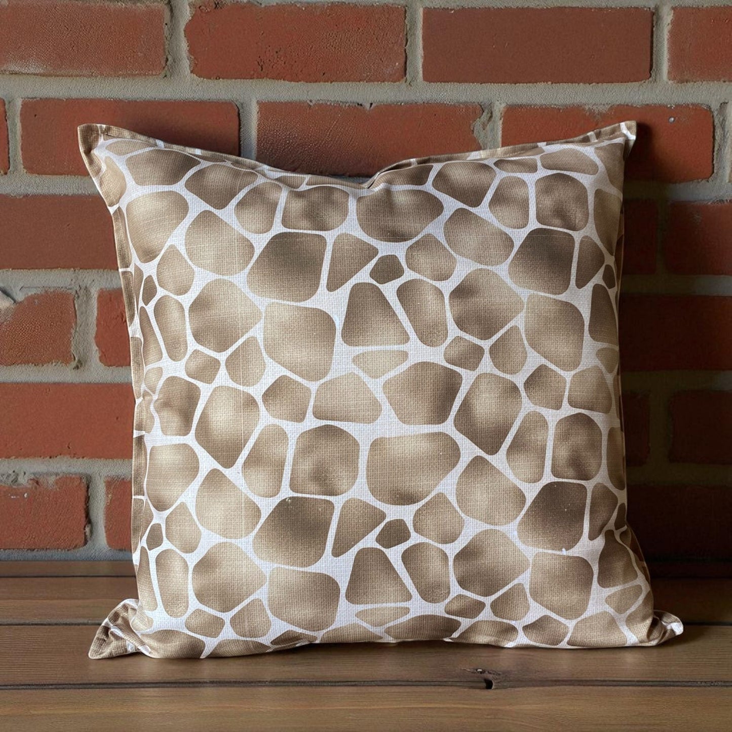 Safari Luxe Textured Giraffe Hide Cushion Cover - Natural