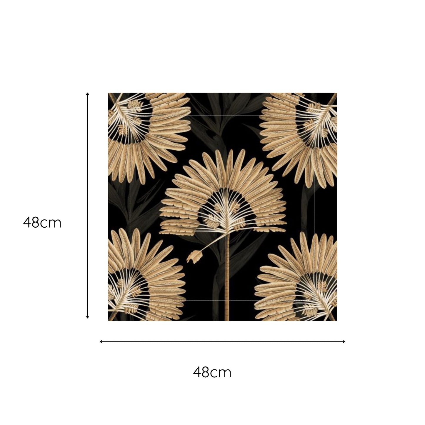 Set 2 Safari Luxe Palm Grove Fabric Napkin - Dark Golden