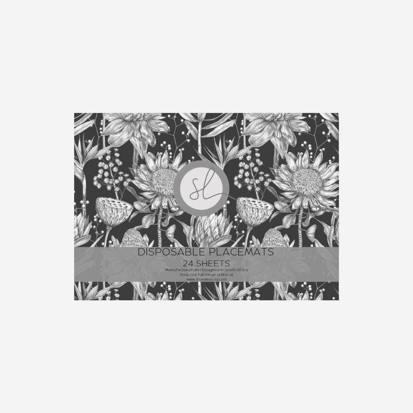 Disposable Paper Placemat Fynbos Grey