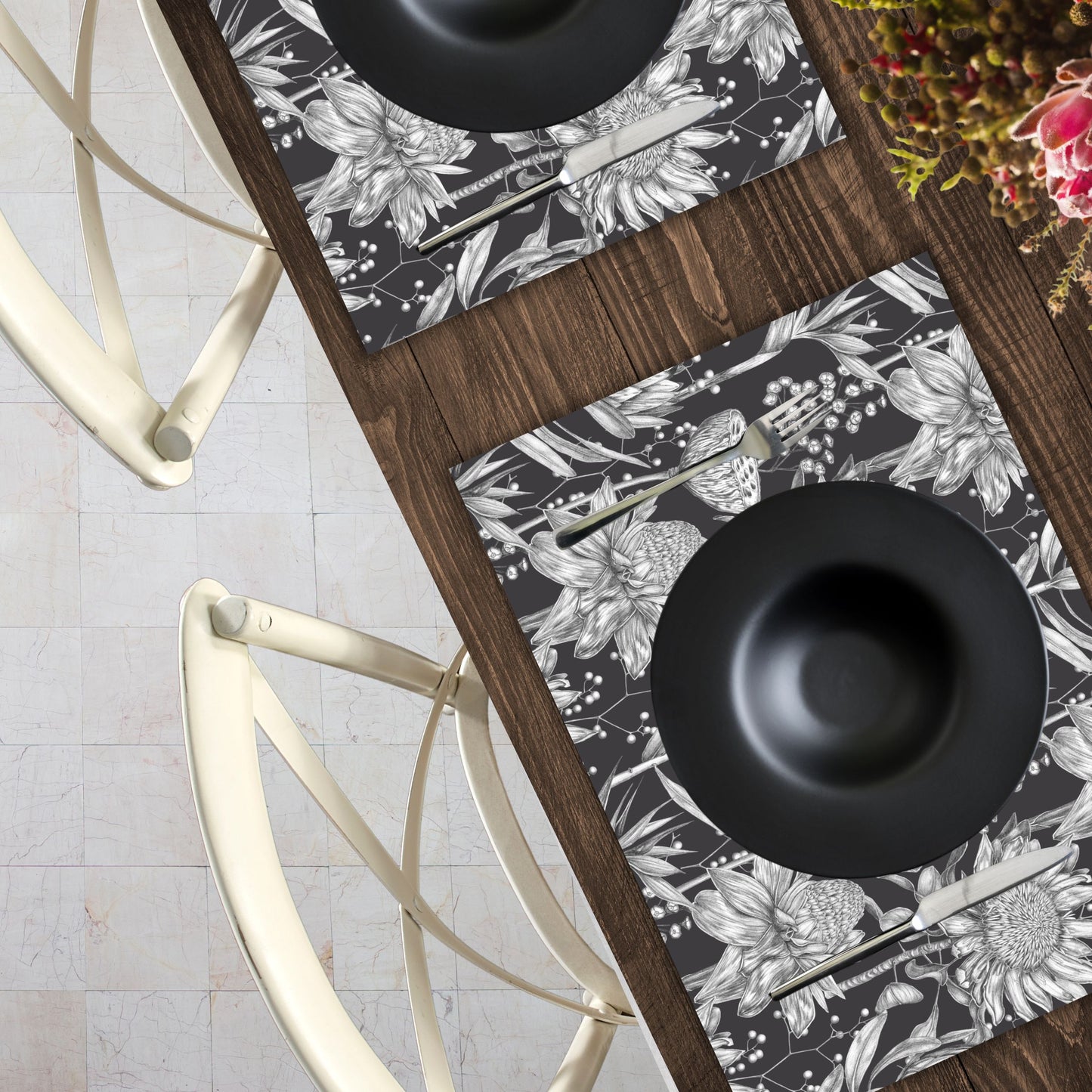 Disposable Paper Placemat Fynbos Grey