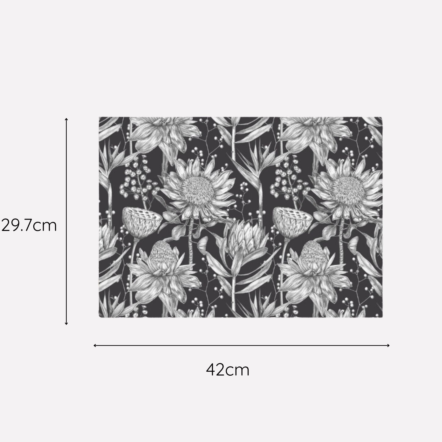 Disposable Paper Placemat Fynbos Grey