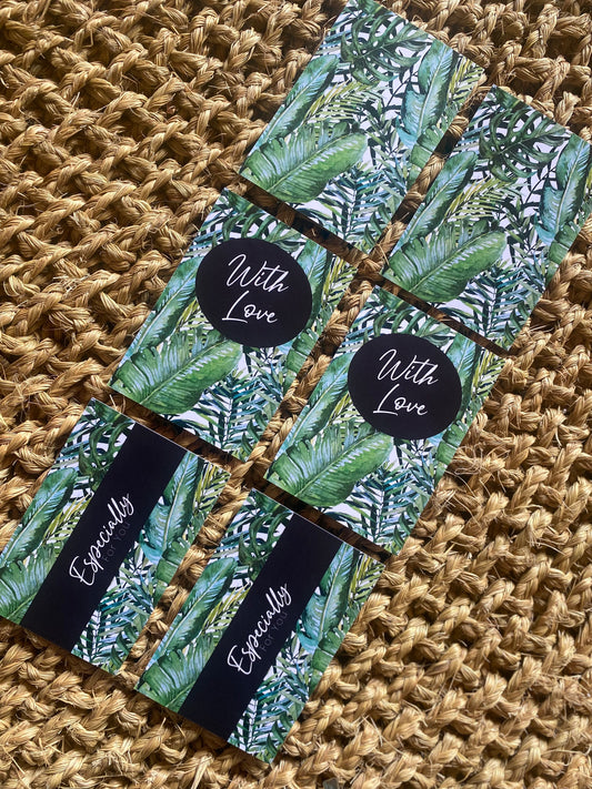 Shoreline Set 6 Gift Tags Tropical Leaf