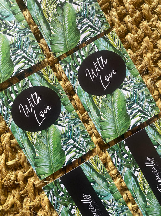 Shoreline Set 6 Gift Tags Tropical Leaf