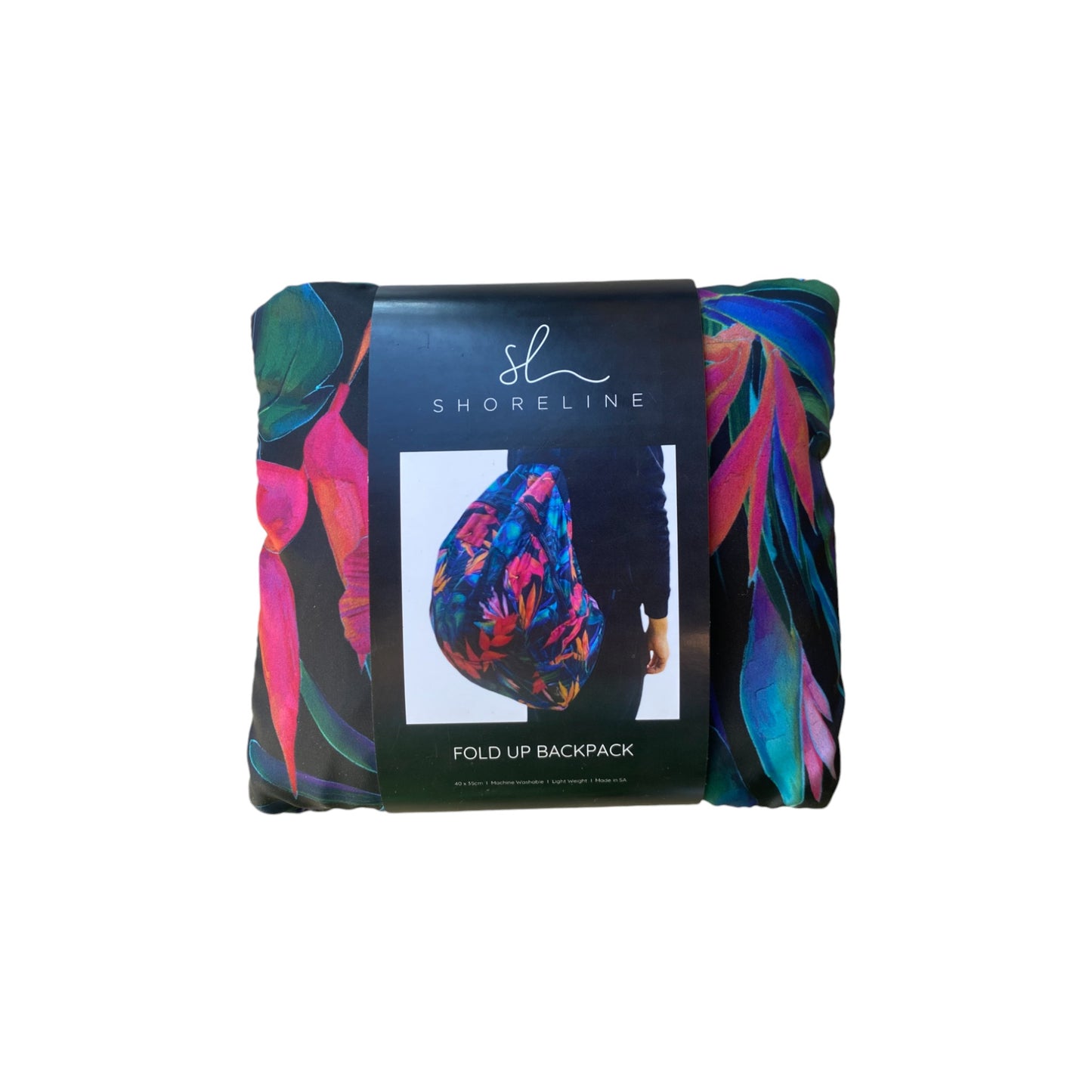 Fold Up Backpack Tropic Paradise Floral