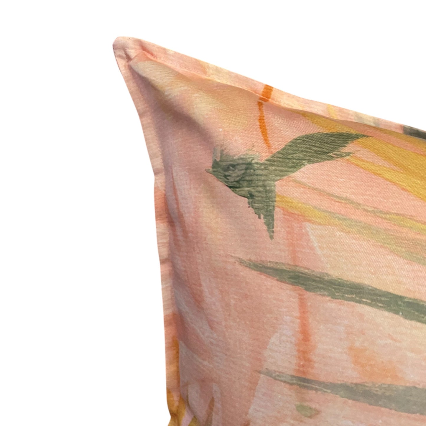 Summer Haze Palm Leaf Cushion Cover - Muted Pastel