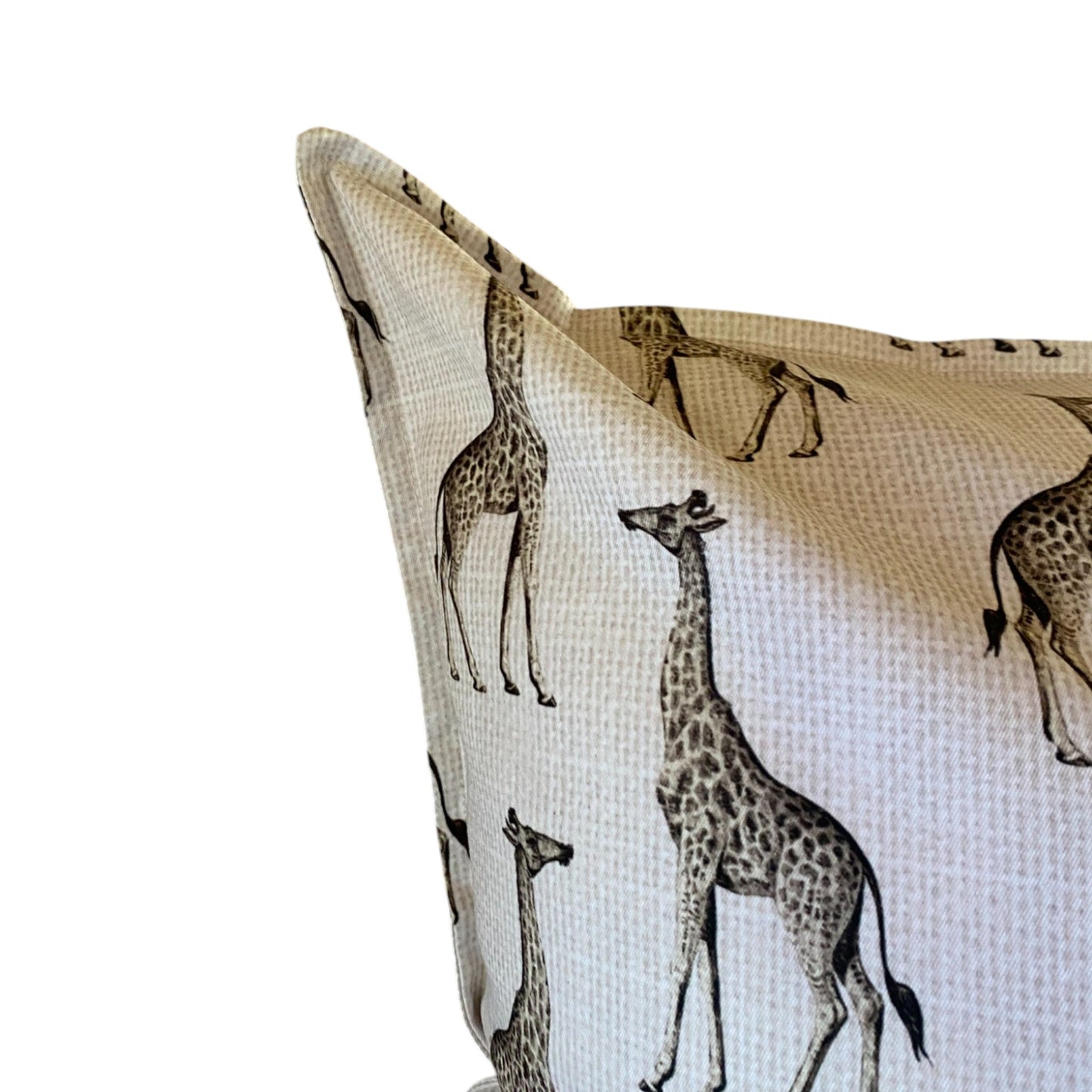 Safari Luxe Giraffe Pattern Cushion Cover - Natural