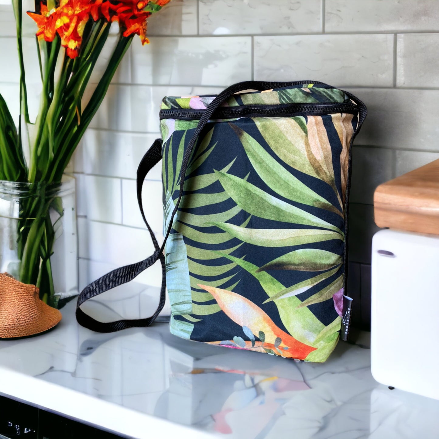 Shoreline Double Wine Cooler Bag Orchid Tropics