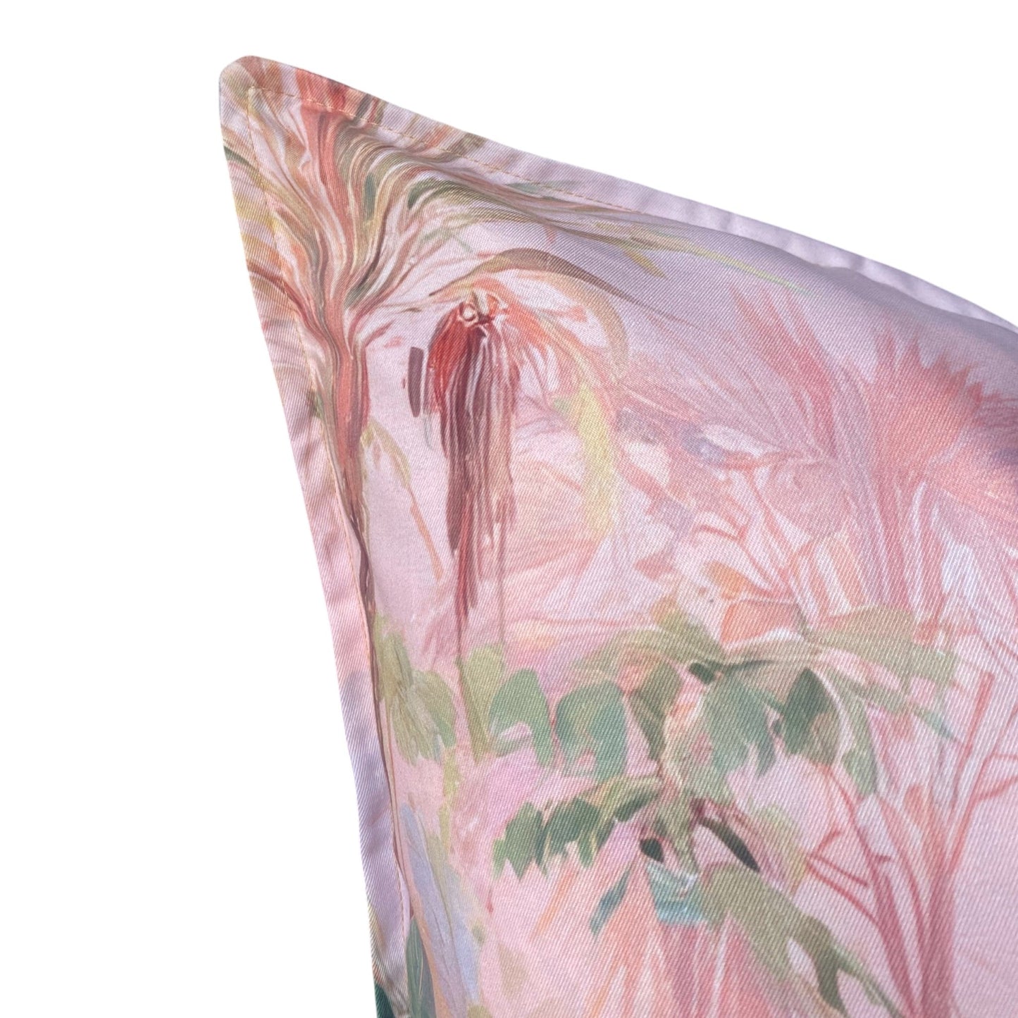 Summer Haze Jungle Landscape Cushion Cover - Muted Pastel