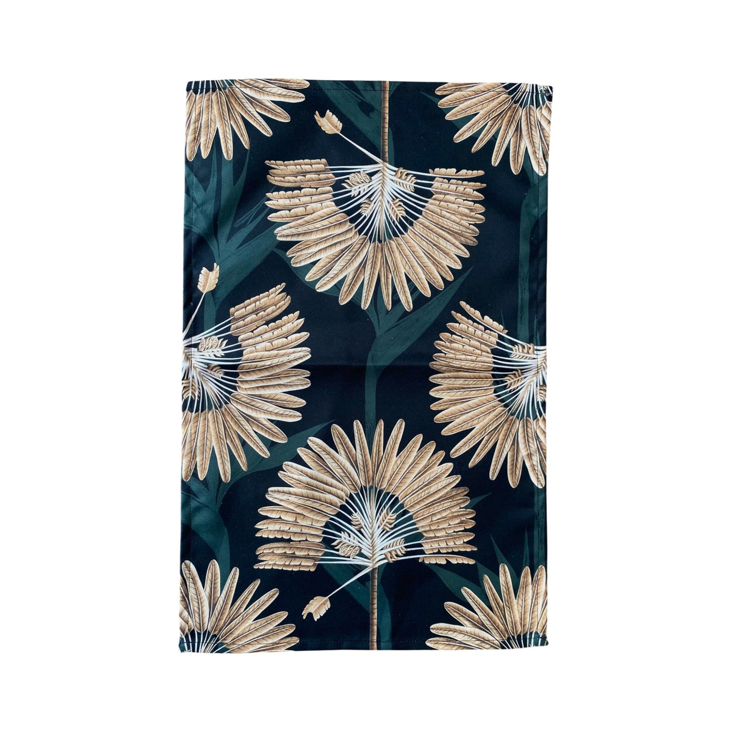 Safari Luxe Palm Grove Tea Towel - Dark Golden