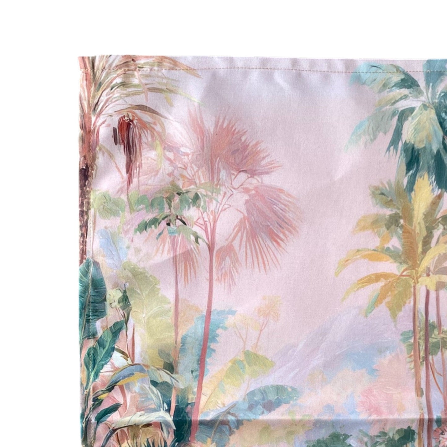 Summer Haze Jungle Landscape Tea Towel - Muted Pastels
