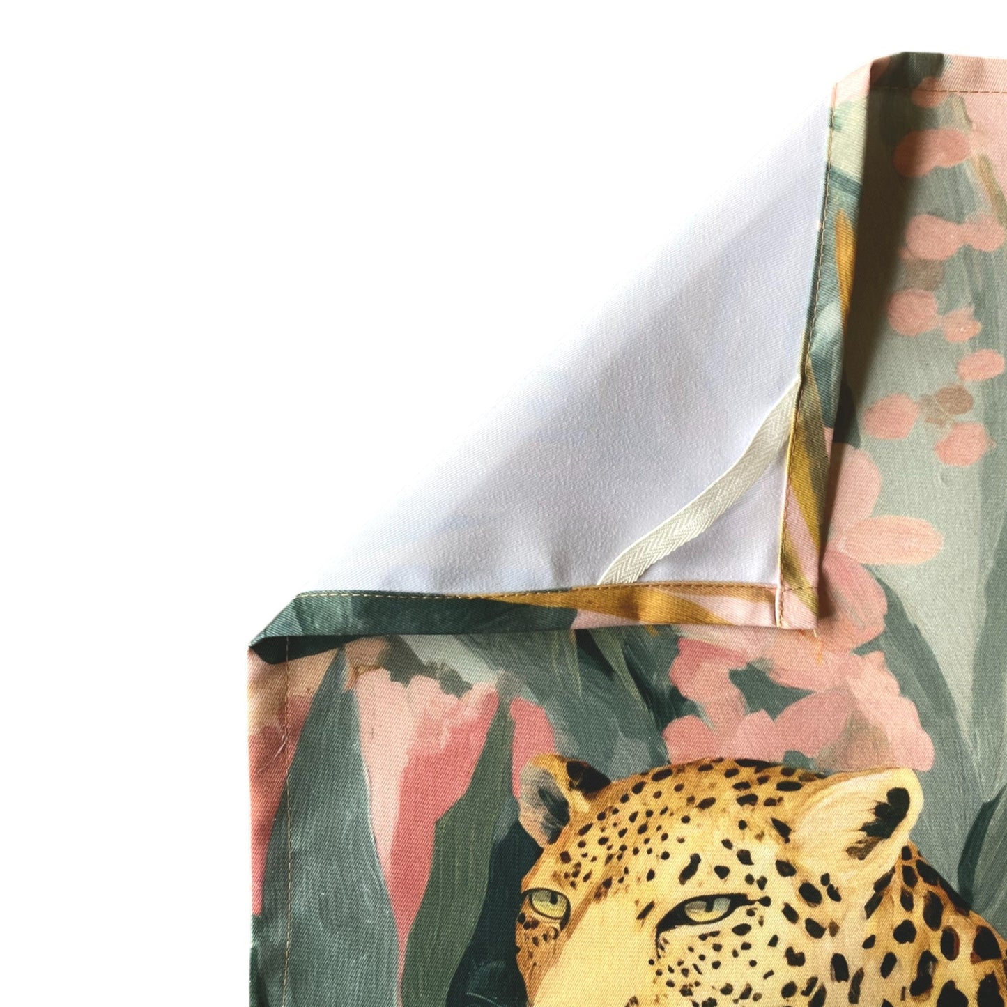 Summer Haze Cheetah Jungle Tea Towel - Muted Pastels