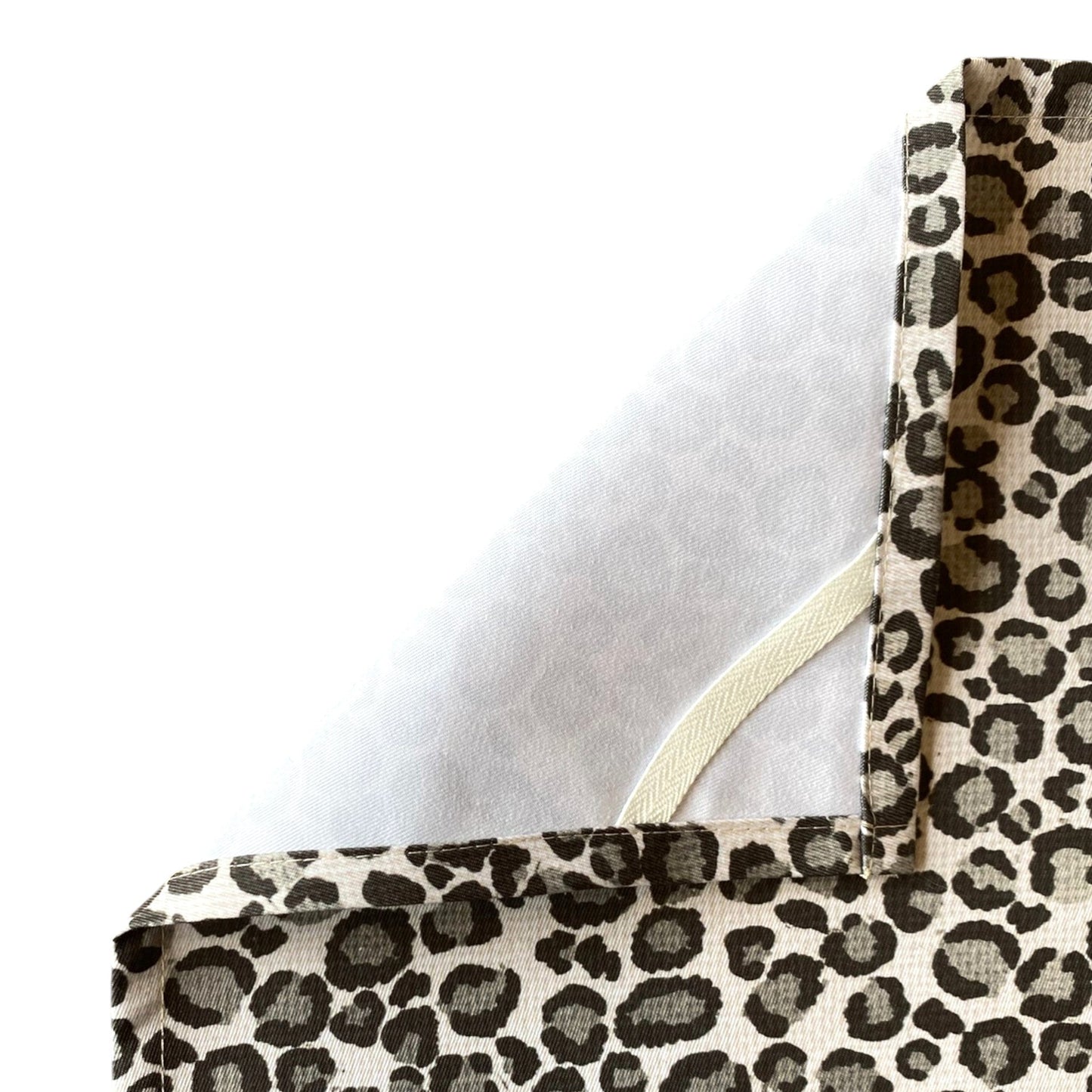 Safari Luxe Textured Leopard Print Tea Towel - Natural