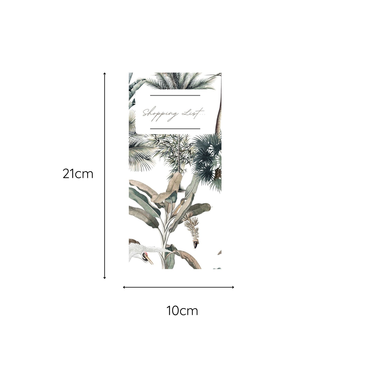 Magnetic Notepad Exotic Zanana Light Shopping List