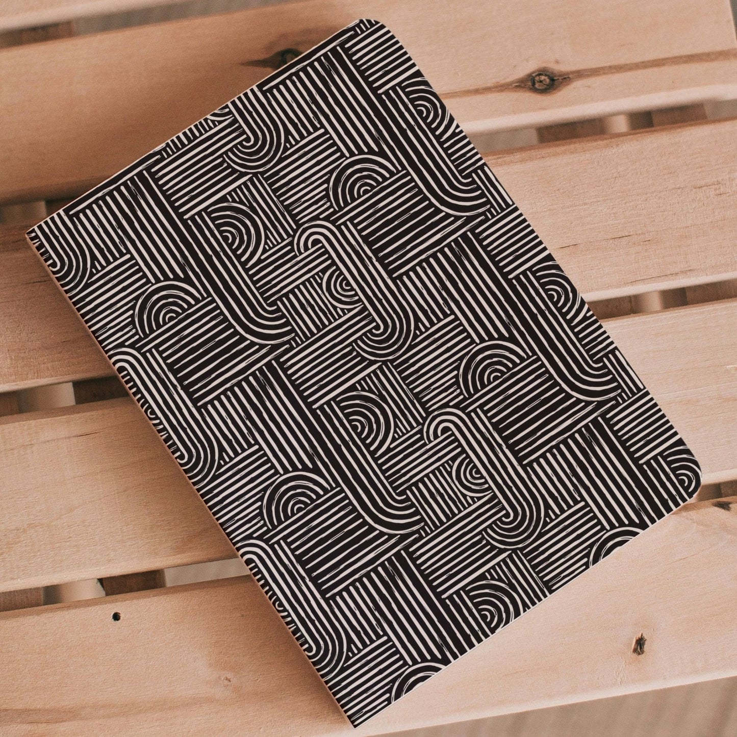 Notebook Safari Luxe Art Deco Geometric - Black