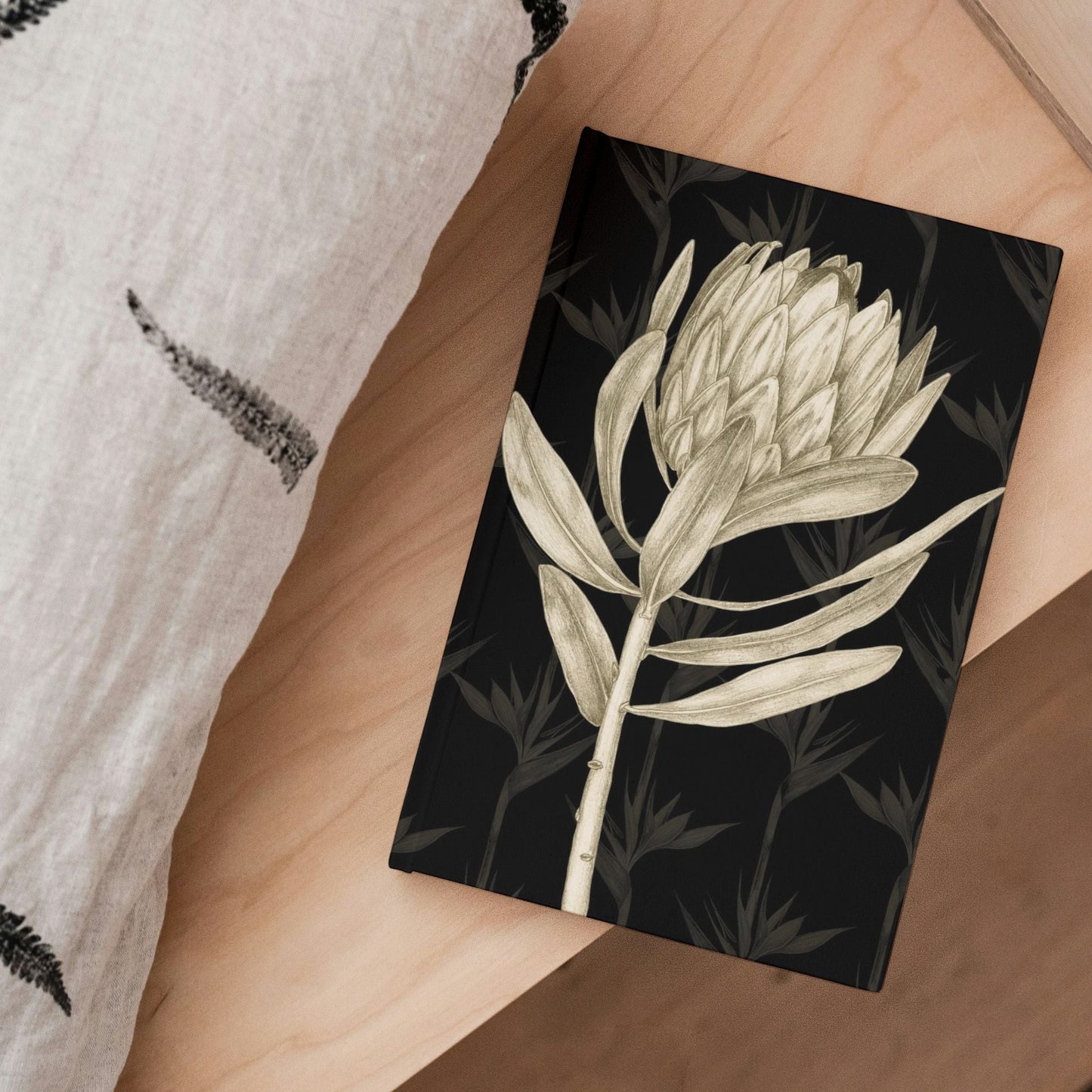 Notebook Safari Luxe Protea - Black