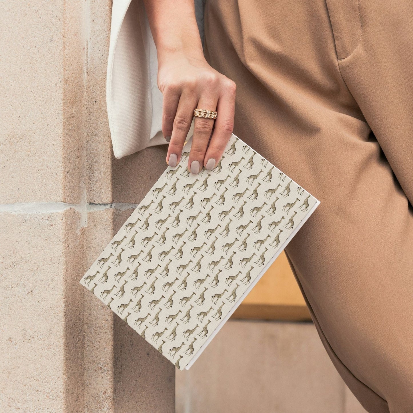 Notebook Textured Leopard Print - Natural