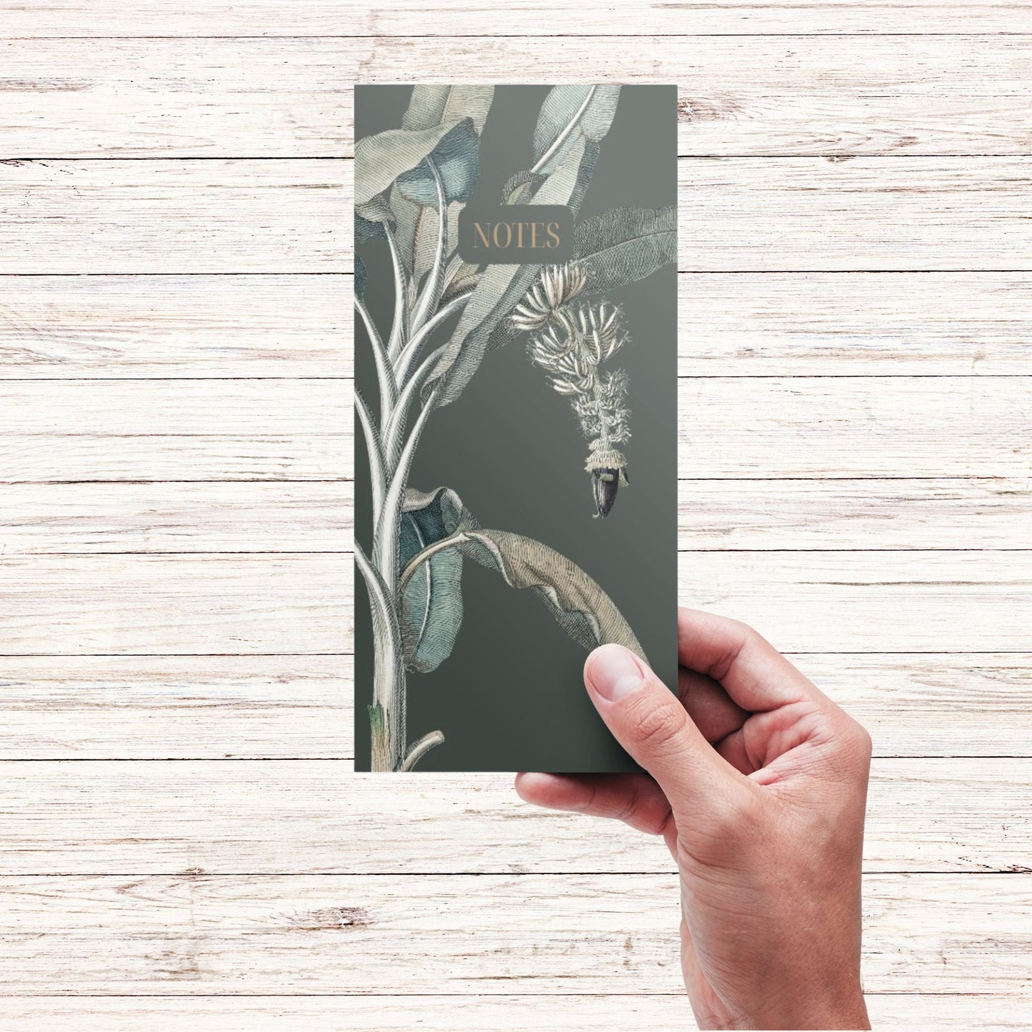 Magnetic Notepad Exotic Banana Palm Tree - Emerald Green