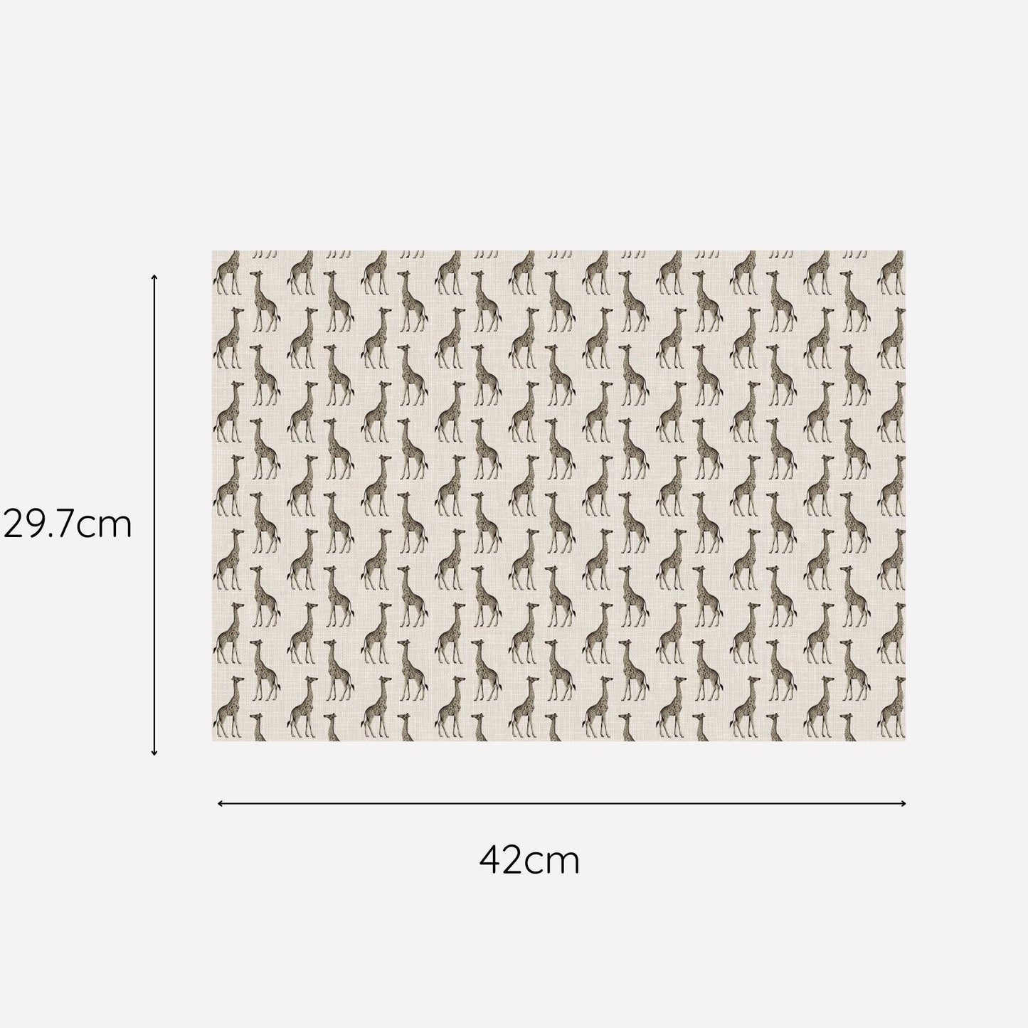 Safari Luxe Giraffe Disposable Paper Placemat - Natural