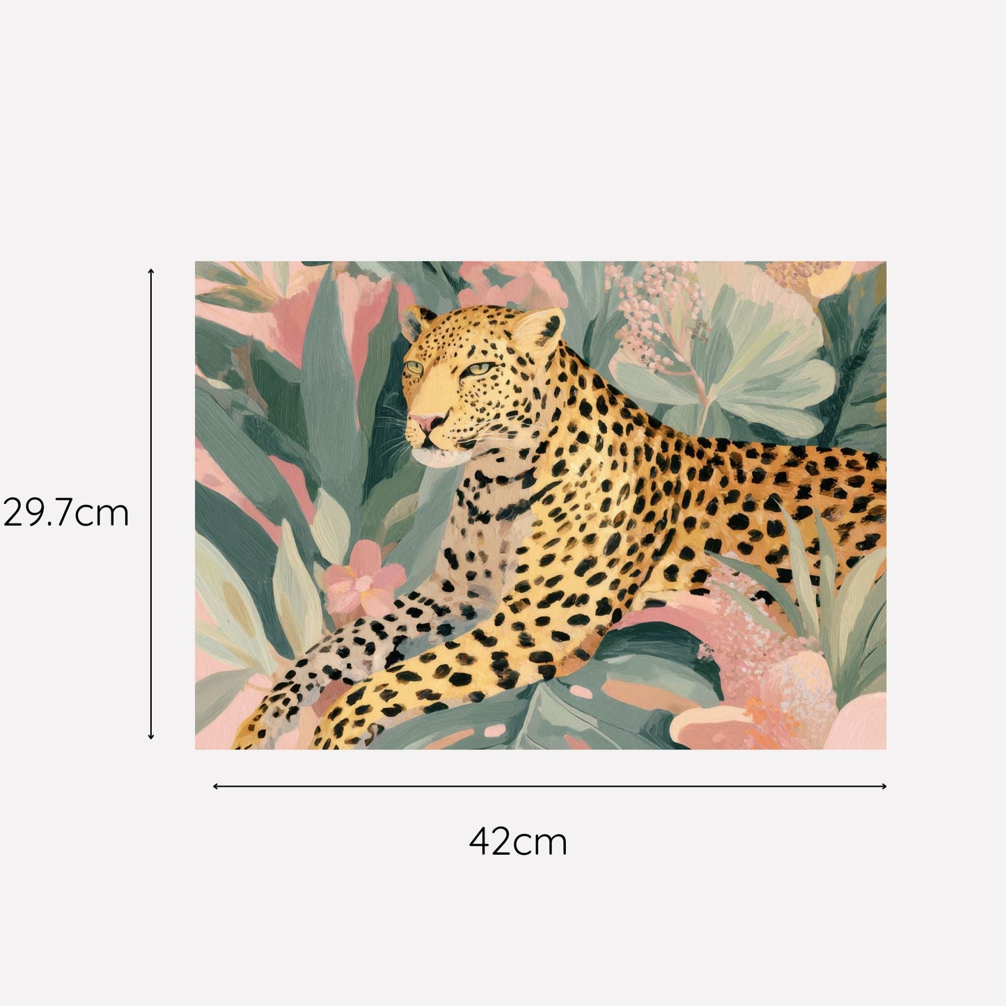 Summer Haze Cheetah Jungle Paper Disposable Placemat - Muted Pastels