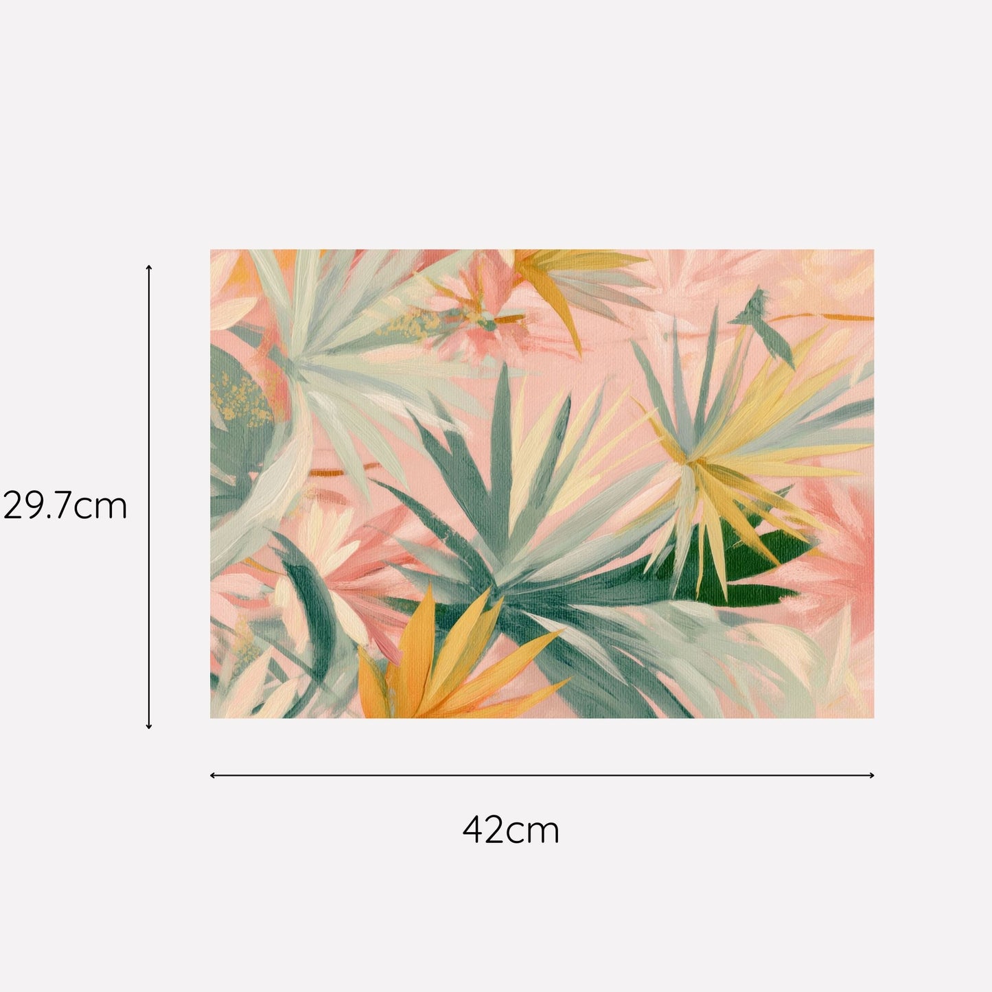 Summer Haze Palm Leaf Paper Disposable Placemat - Muted Pastels