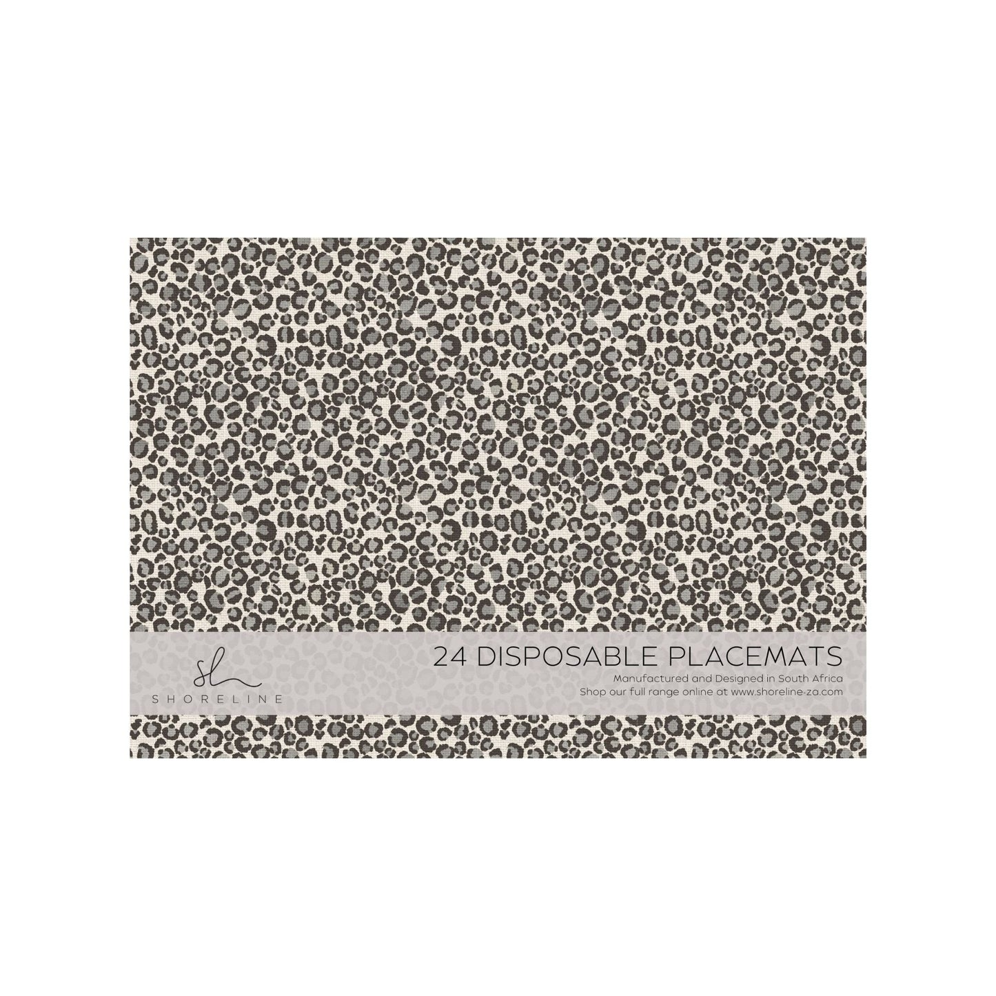 Safari Luxe Textured Leopard Print Disposable Paper Placemat - Natural
