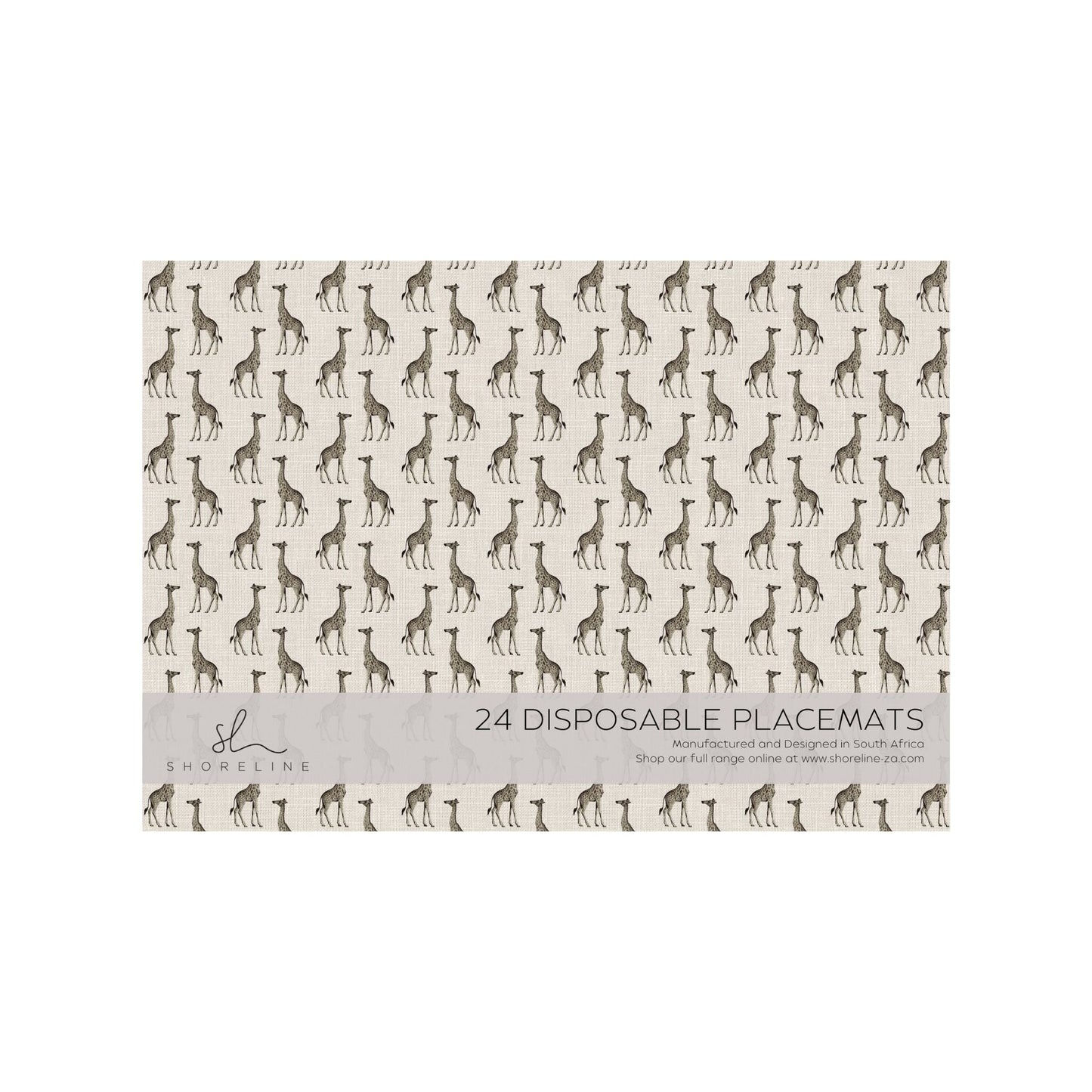 Safari Luxe Giraffe Disposable Paper Placemat - Natural