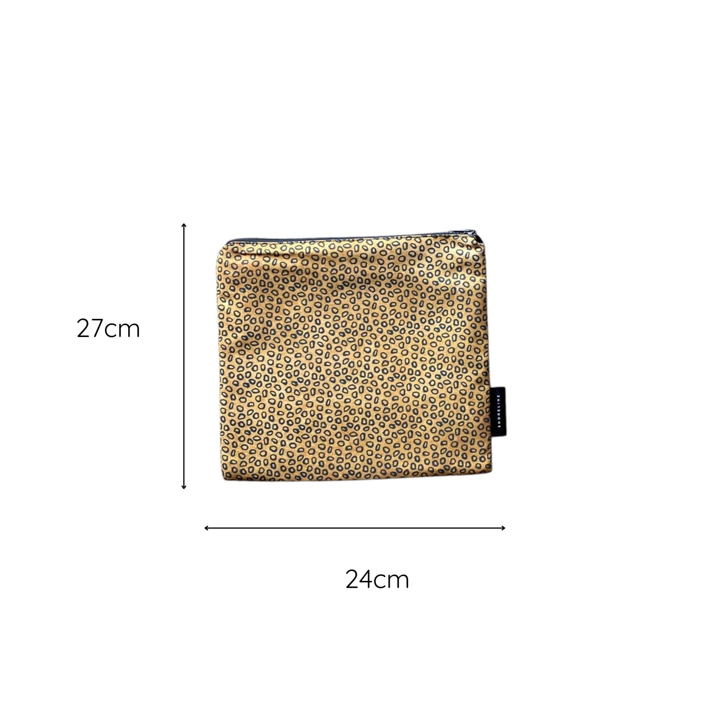 Safari Luxe Watercolour Spot Toiletry Bag - Rust