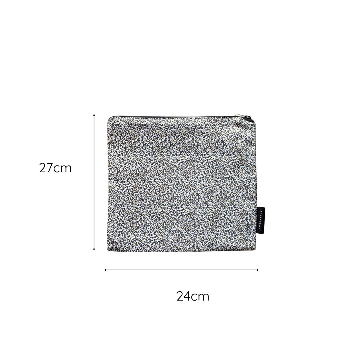 Safari Luxe Textured Leopard Print Toiletry Bag - Natural