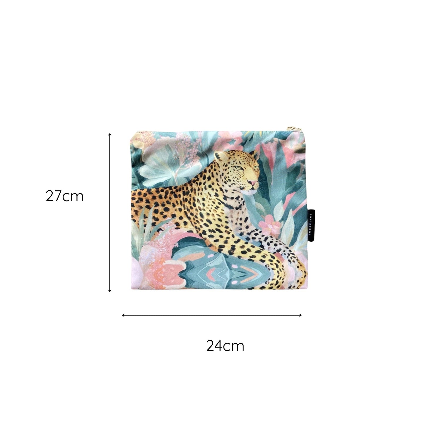 Summer Haze Cheetah Jungle Toiletry Bag - Muted Pastel
