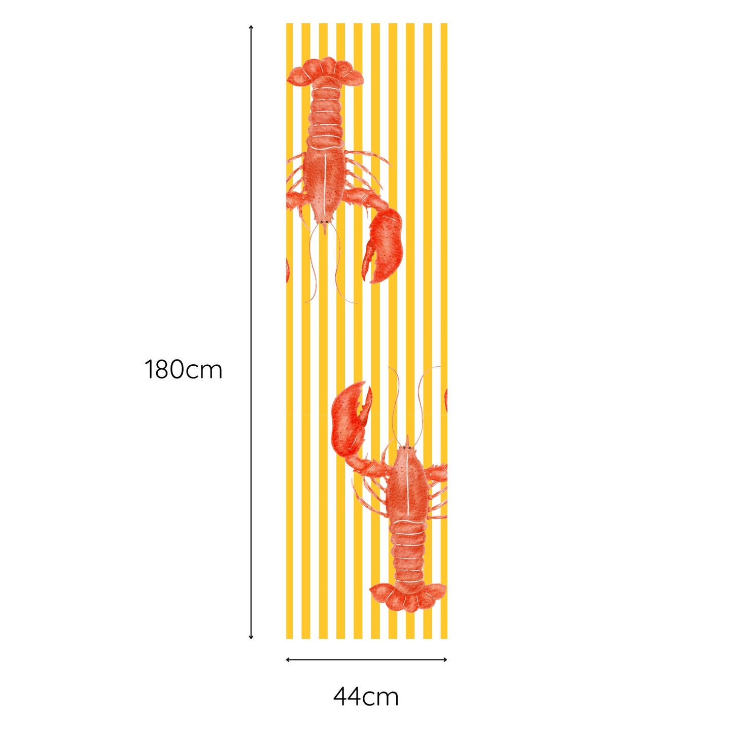 Cabana Stripe Lobster Table Runner - Yellow