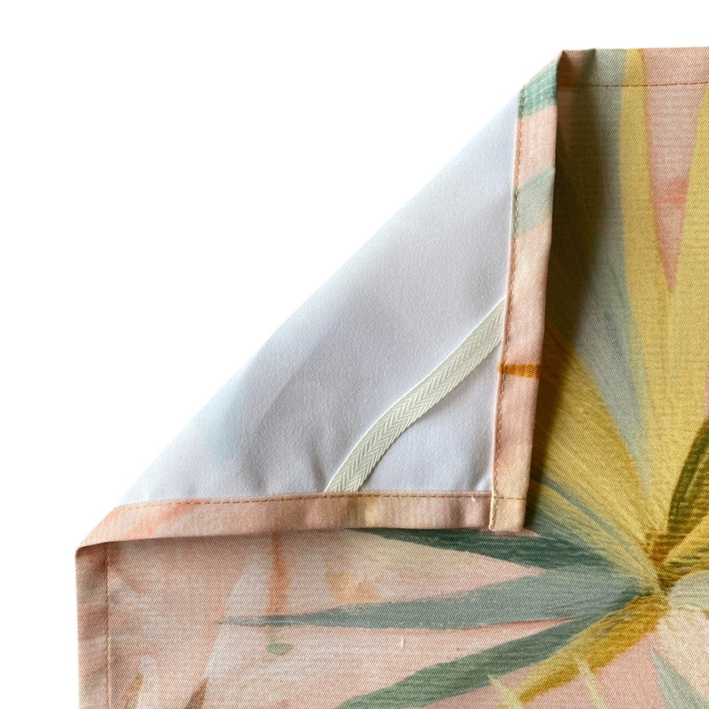 Summer Haze Palm Leaf Tea Towel - Muted Pastels