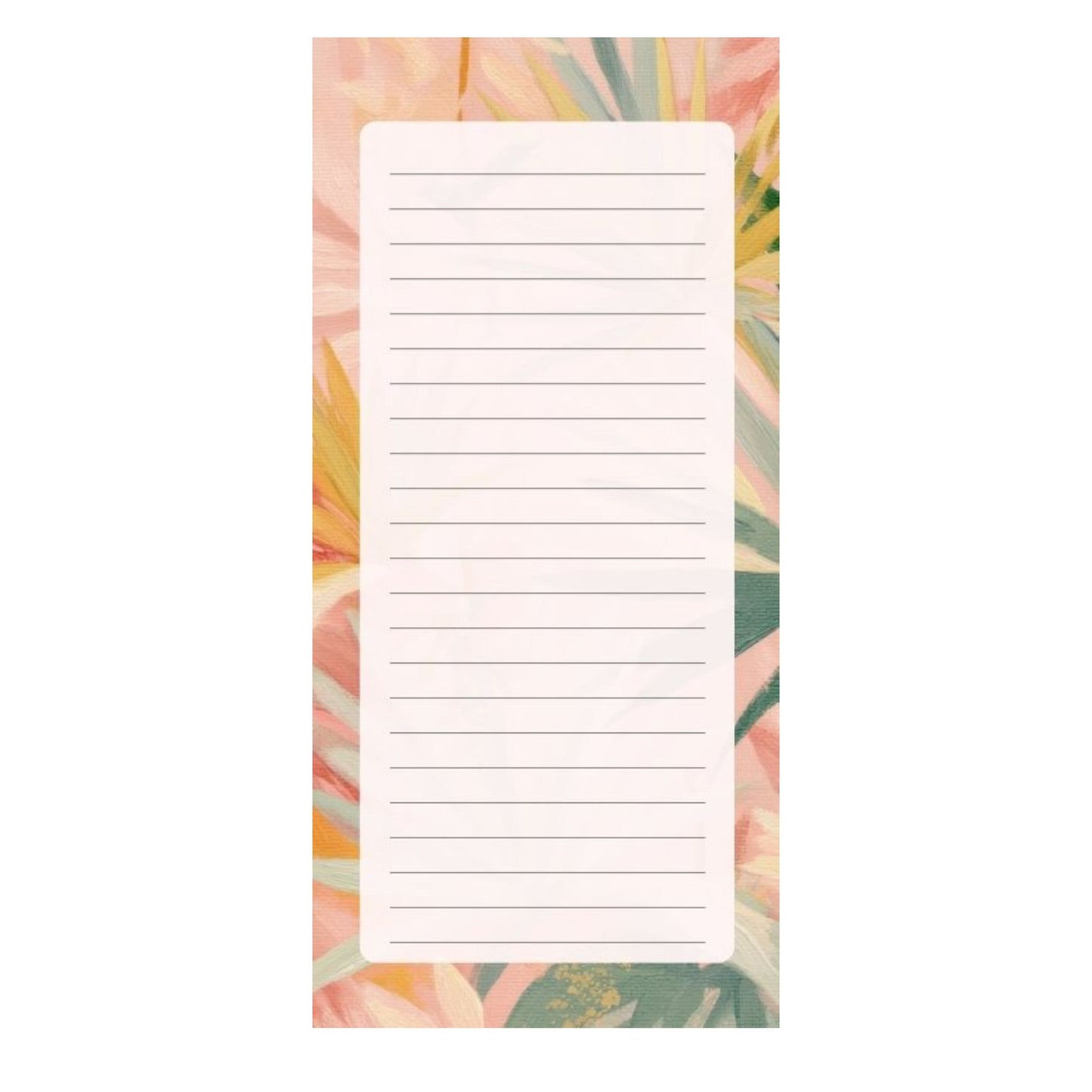 Magnetic Notepad Summer Haze Plam Leaf Notes - Muted Pastel
