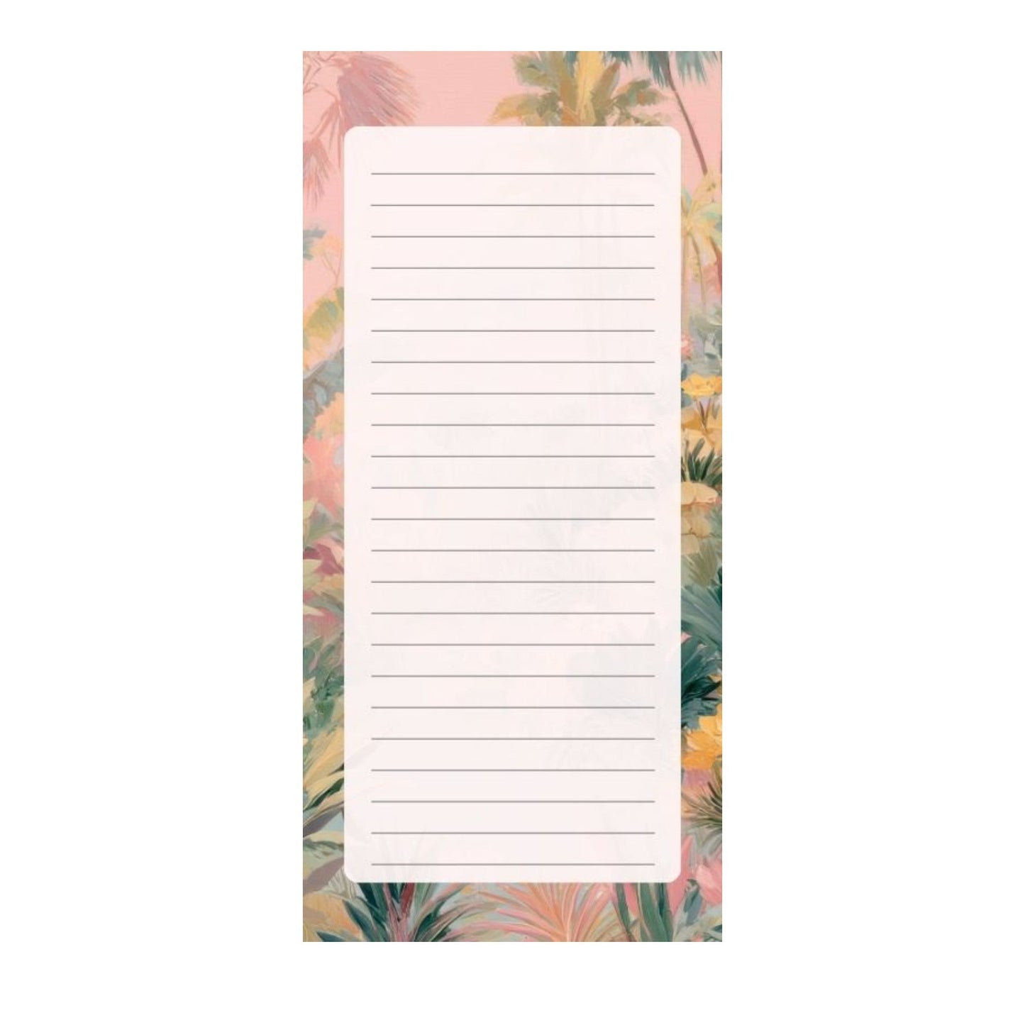 Magentic Notepad Summer Haze Jungle Landscape To Do - Muted Pastel